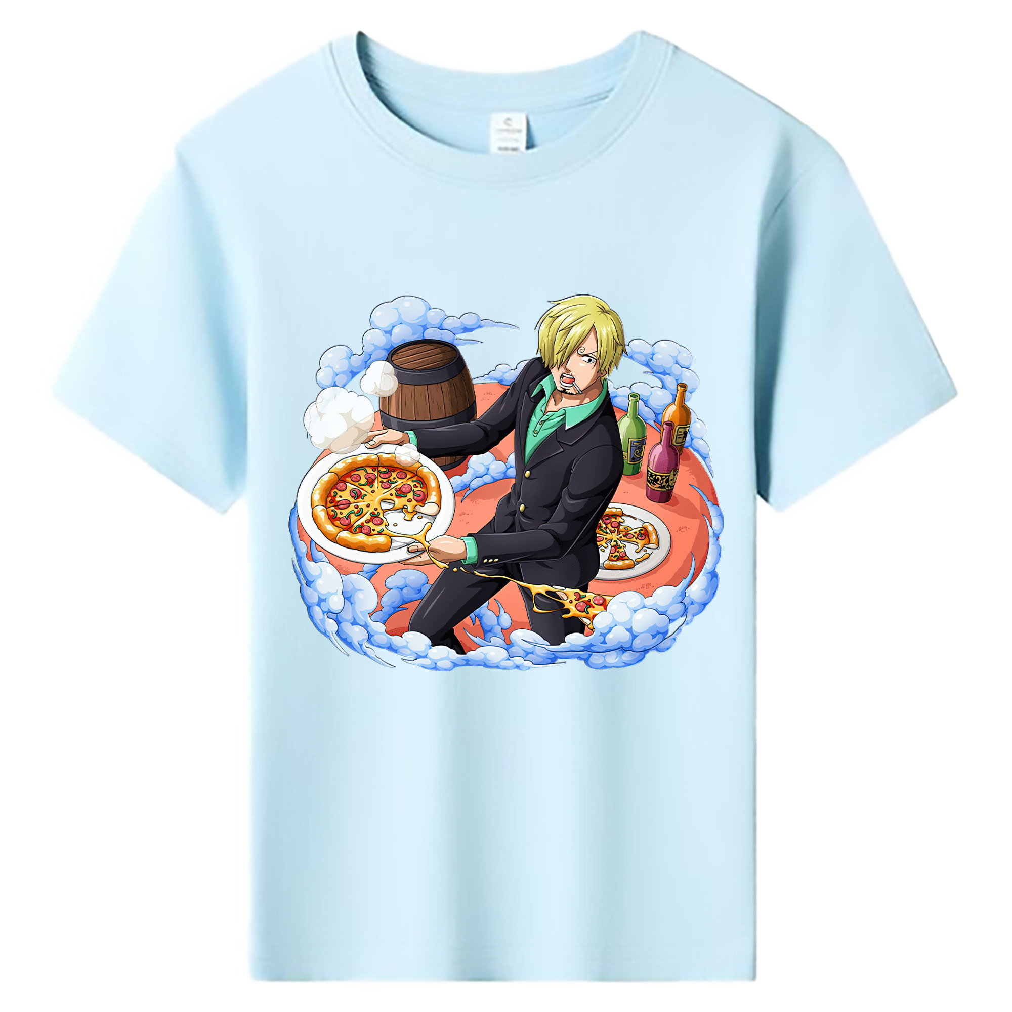 （画像用） ワンピース サンジ ONE PIECE Sanji 綿100％キッズTシャツ（フロントプリント）